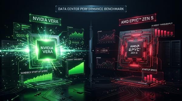NVIDIA Vera CPU Beats AMD EPYC Zen 5 in Agentic AI Benchmarks