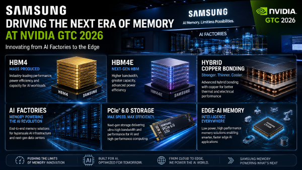 Samsung Unveils HBM4E and Full-Stack AI Solutions at GTC 2026