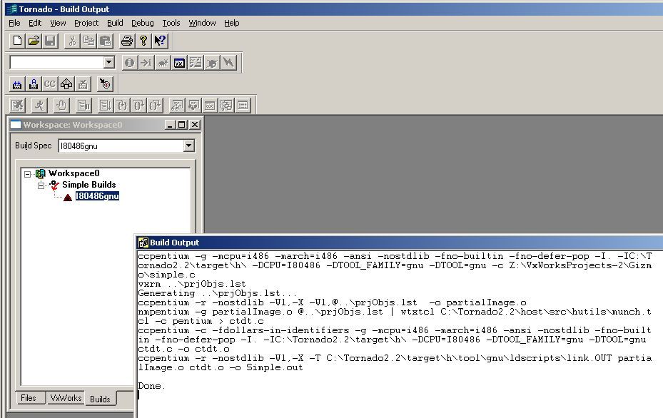 VxWorks 5.5 Programming Build Simple Out
