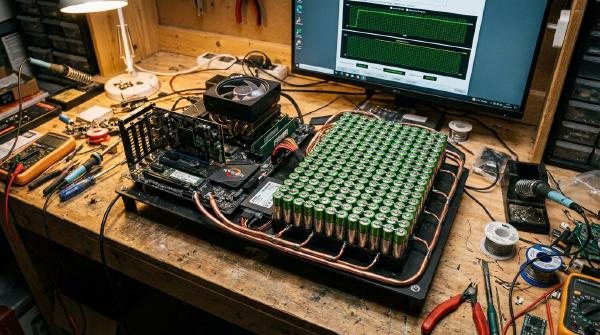 192 AA Batteries Successfully Power an AMD Ryzen PC