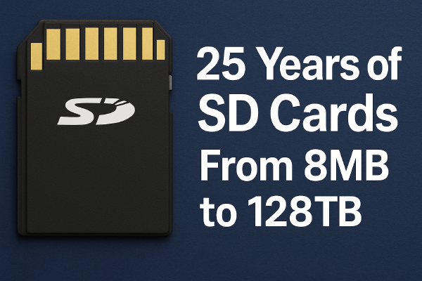25 Years of SD Card Development: From 8MB to 128TB