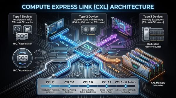 CXL Explained: Protocols, Device Types, Versions, and Memory