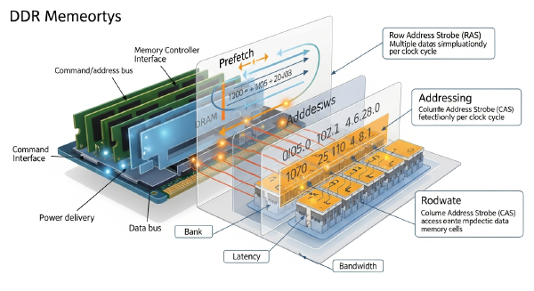 DDR Memory Fundamentals: Architecture, Prefetch, and Addressing