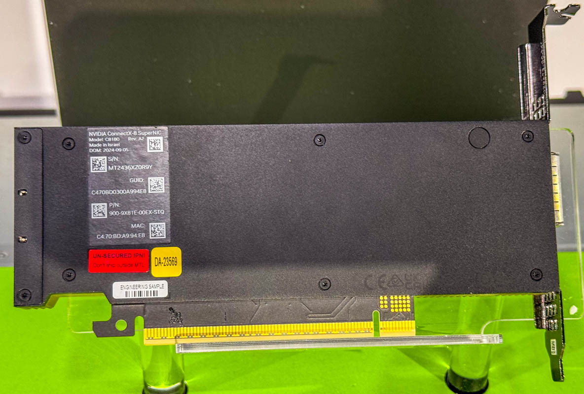 NVIDIA ConnectX-8 SuperNIC Rear