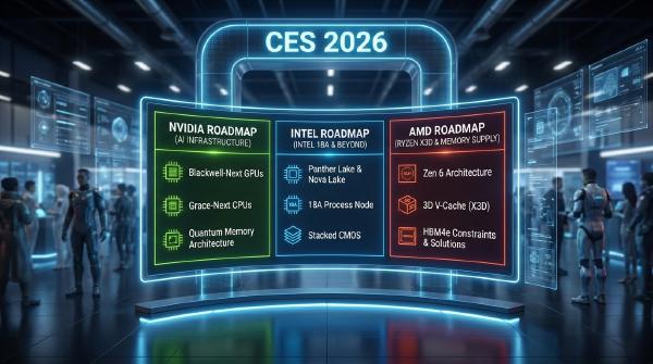 CES 2026: NVIDIA, Intel and AMD Hardware Roadmaps Compared