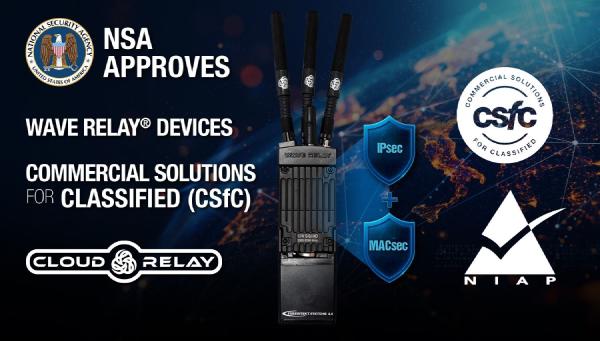 Persistent Systems’ Wave Relay Devices Gain NSA CSfC Approval