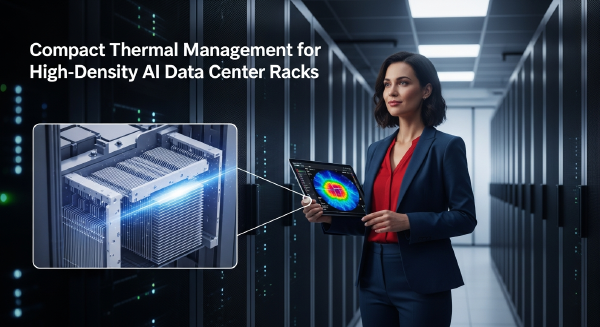 Compact Thermal Management for High-Density AI Data Center Racks