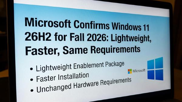 Windows 11 26H2 Officially Announced: Faster Updates, Same Hardware Requirements